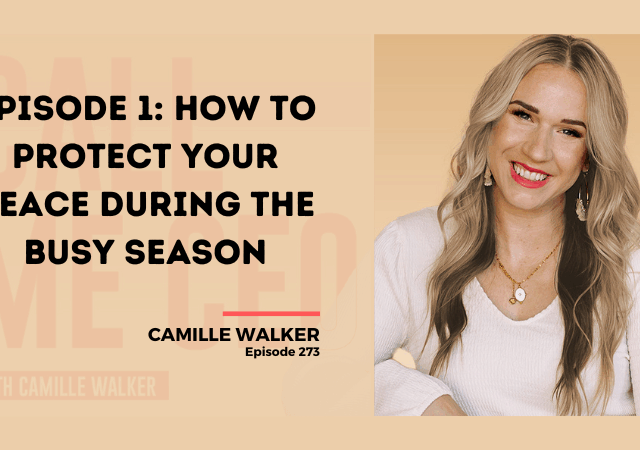 273: EPISODE 1: How to Protect Your Peace During the Busy Season